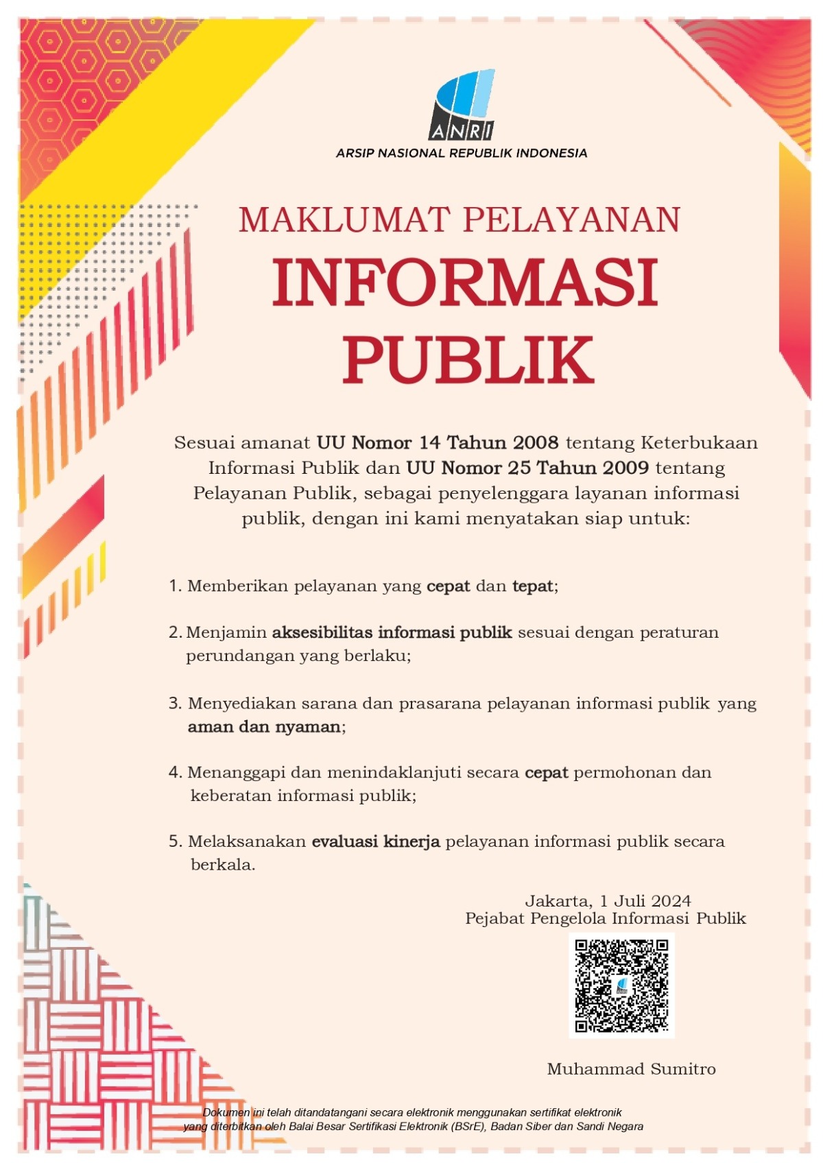 Maklumat Pelayanan